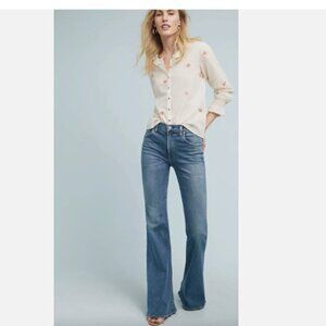 Citizens Of Humanity Light Blue Flare Jeans Chloe MidRise Super Flare Size 24